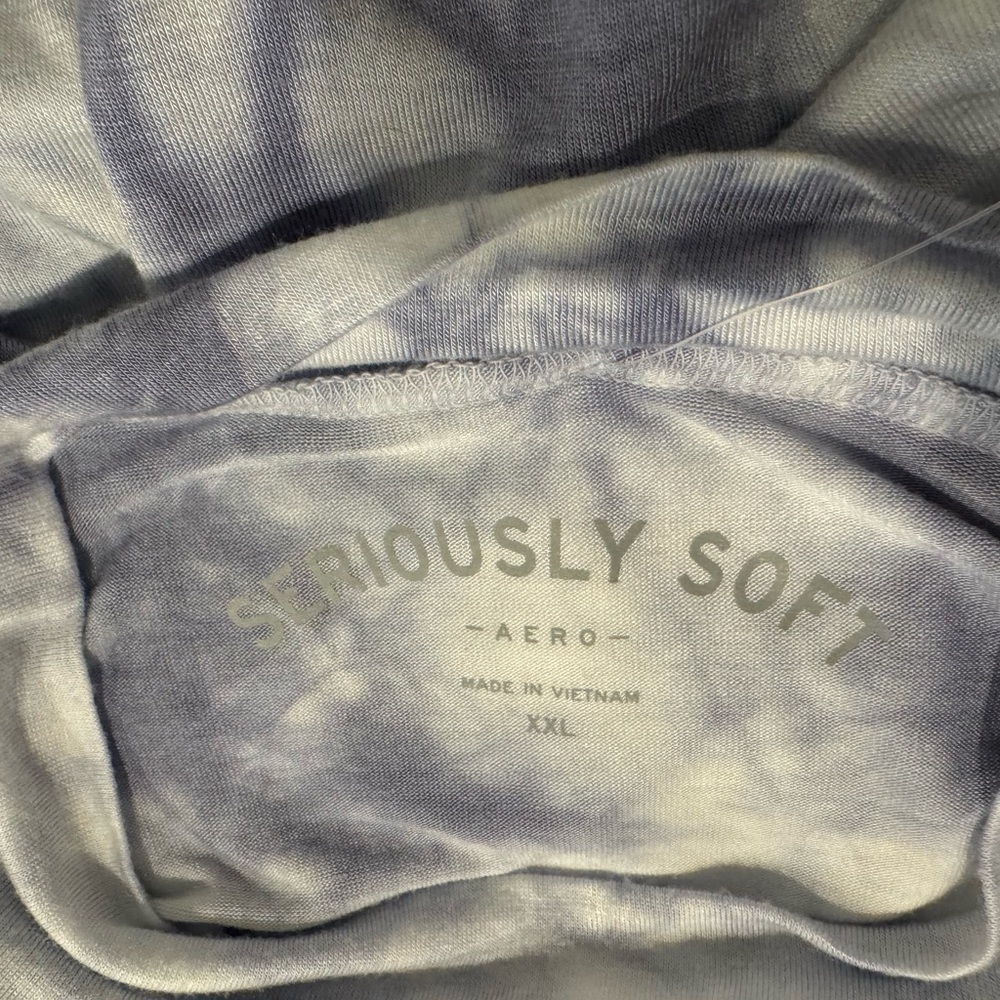Aeropostale Blue Tie Dye Cropped Mock Neck Long Sleeve Top Streetwear festival - Picture 6 of 7